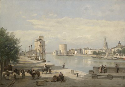 La Rochelle Limanı by Jean Baptiste Camille Corot