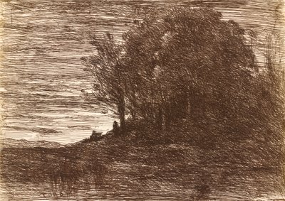 Münzevi Ormanı veya Trasimène Gölü Kıyısı Le Bois de l