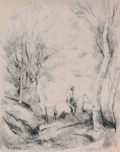 Ormandaki Süvari, 1854 dolayları, 1946 by Jean Baptiste Camille Corot