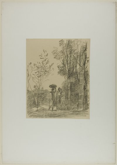 Ormanda Buluşma by Jean Baptiste Camille Corot