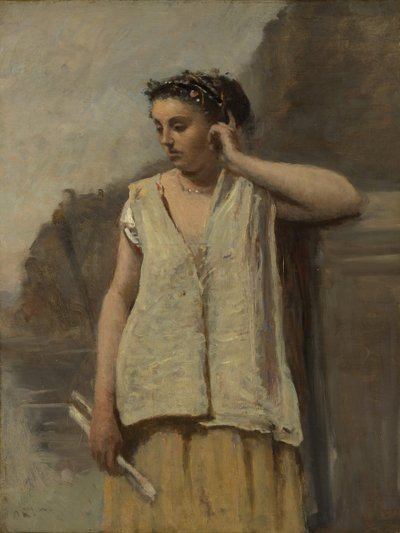 İlham Perisi: Tarih, ca. 1865. by Jean Baptiste Camille Corot