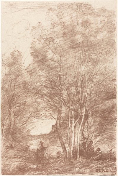 Filozofların Geri Dönüşü by Jean Baptiste Camille Corot