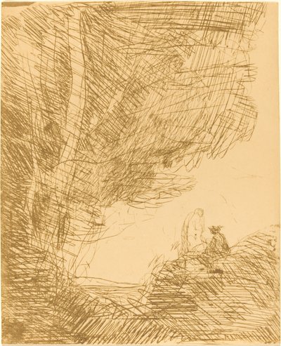 Şair ve İlham Perisi Le Poete et la ilham perisi, 1871. by Jean Baptiste Camille Corot