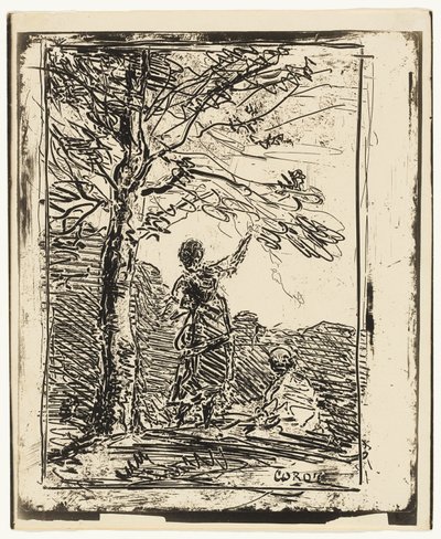 Genç Bakire ve Ölüm by Jean Baptiste Camille Corot