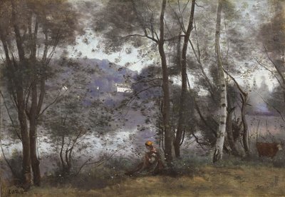 Ville d"Avray: Yeşilliklerin İçinden Görülen Göl, 1865-1870 by Jean Baptiste Camille Corot