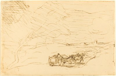 Kasabaya Giden Vagon (Le Chariot allant a la ville) by Jean Baptiste Camille Corot