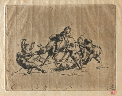 Çocuklar ve Eşek ile Bacchanal by Jean Baptiste Carpeaux