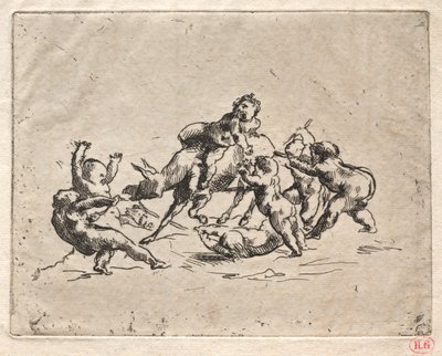 Çocuklar ve Eşek ile Bacchanal. by Jean Baptiste Carpeaux