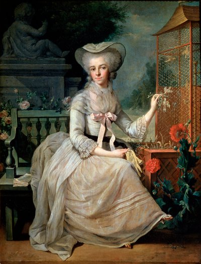 Kafesteki Genç Hanım, 1784 by Jean Baptiste Charpentier the Elder