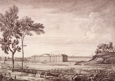Whitechapel Road'daki Londra Hastanesi'nin görünümü, 1753 by Jean Baptiste Claude Chatelain