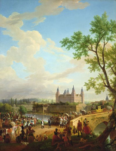 Napolyon ve Baron von Dalberg, Aschaffenburg, 2 Ekim 1806 by Jean Baptiste Debret
