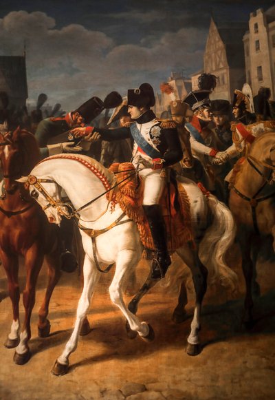 Napoléon, Tilsitt'te 1808'de bir Rus askerine şeref lejyonunun haçını veriyor (tuval üzerine yağlıboya) by Jean Baptiste Debret