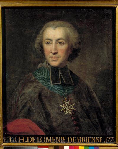 Etienne Charles de Lomenie de Brienne (1727 - 1794) finans konseyi başkanı portresi. Jean Baptiste Despax