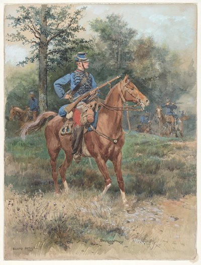 Atlı Avcı by Jean Baptiste Edouard Detaille