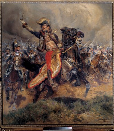 Napolyon Savaşı: “” Lasalle'den General Antoine Charles Earl'ün (1775-1809) son yazısı, 6 Temmuz'da Wagram'da öldürüldü by Jean Baptiste Edouard Detaille