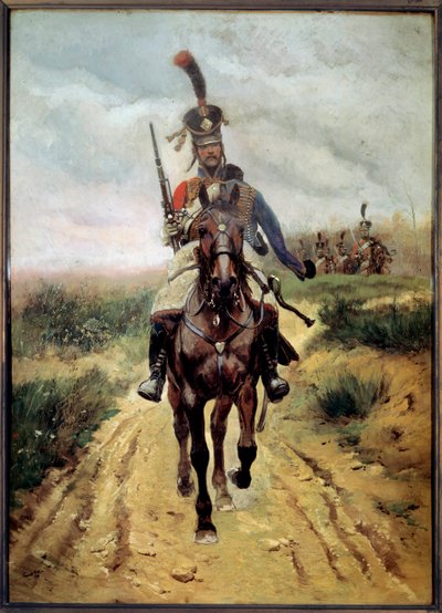 Öncü, 9. Hussars by Jean Baptiste Edouard Detaille
