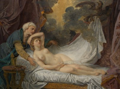 Aegina Jüpiter tarafından ziyaret edildi, yakl. 1767-69. by Jean Baptiste Greuze