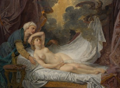 Aegina Jüpiter tarafından ziyaret edildi, c.1767-69 (tuval üzerine yağlı boya) by Jean Baptiste Greuze