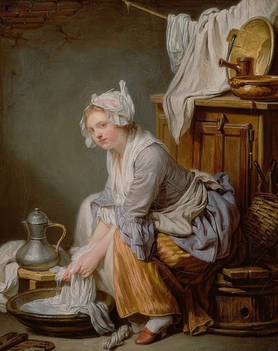 Çamaşırcı (La Blanchisseuse). 1761 by Jean Baptiste Greuze