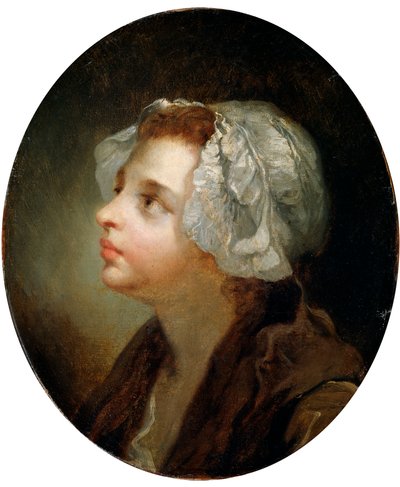 Bir Kızın Başı, 18. yüzyıl by Jean Baptiste Greuze