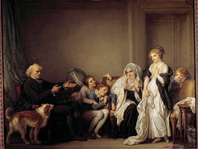 Tedavi ve genç dul Jean Baptiste Greuze (1725-1805) 18. yüzyıl by Jean Baptiste Greuze