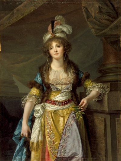 Türk Süslü Elbiseli Bir Bayan Portresi, c.1790 by Jean Baptiste Greuze