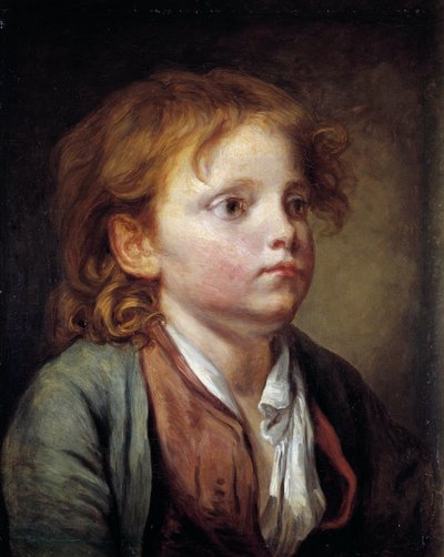 Genç bir çocuğun portresi Jean-Baptiste Greuze (1725-1805) tarafından yapılan resim. 18. yüzyıl. karartmak 0,40x0,32 m. Chantilly, Musee Conde - Genç bir çocuğun portresi. Jean-Baptiste Greuze (1725-1805) tarafından yapılan tablo. 18. yüzyıl. 0.40 x 0.32 m by Jean Baptiste Greuze
