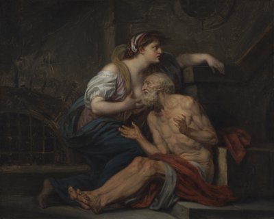 Simon ve Pero, Roman Charity, c.1767 (tuval üzerine yağlı boya) by Jean Baptiste Greuze