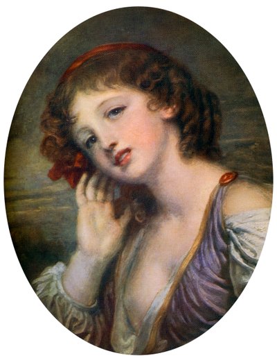 Dinleyen Kız, 18. yüzyıl, 1912. by Jean Baptiste Greuze