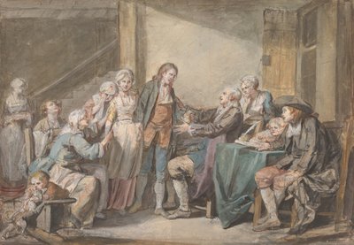 Evlilik Sözleşmesi, ca. 1761. by Jean Baptiste Greuze
