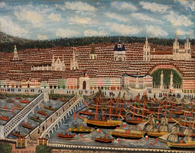 Bordeaux manzarası, 1884 by Jean Baptiste Guiraud