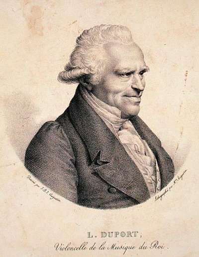 Madam Augustin tarafından oyulmuş Jean-Louis Duport (1749-1819) (litho) by Jean Baptiste Jacques (after) Augustin