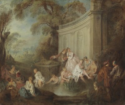 Parkta Yıkananlar by Jean Baptiste Joseph Pater