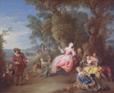 Salıncak (tuval üzerine yağlı boya) by Jean Baptiste Joseph Pater