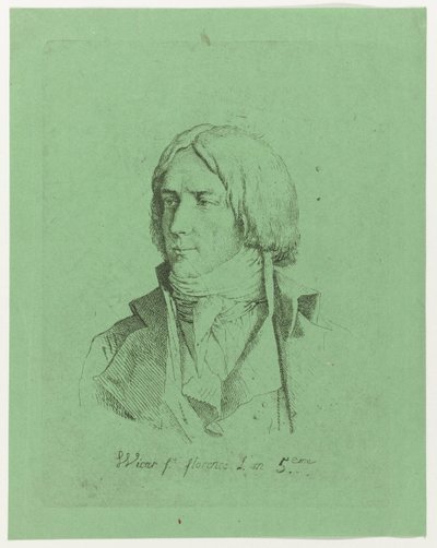 Bilinmeyen bir genç adamın portresi by Jean Baptiste Joseph Wicar