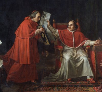 Fransa ile Kutsal Kuşatma (Aziz Kuşatma) arasındaki Konkordato İmzası, Papa VII. Pius (1742 - 1823), 15 Ağustos by Jean Baptiste Joseph Wicar