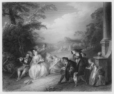 Flüt Çalan by Jean-Baptiste Joseph after Pater