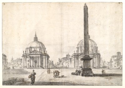 Piazza del Popolo, Roma by Jean-Baptiste Lallemand