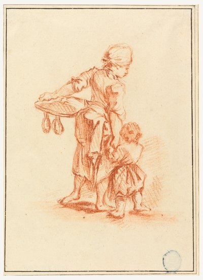 Çocuğu yöneten bir kadın by Jean Baptiste Le Prince