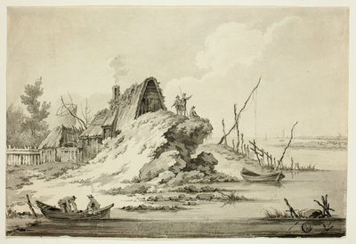 Rustik Sahil Manzarası by Jean Baptiste Le Prince