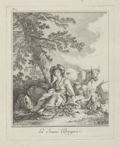 Genç Çoban, Kuzey Halklarının Dalgıç Kıyafetlerinden ikinci plaka, 1765 by Jean Baptiste Le Prince