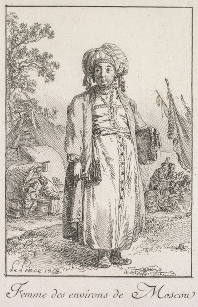 Moskova Banliyölerinden Kadın, 1768. by Jean Baptiste Le Prince