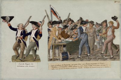 Devrimci ordular için gönüllülerin ayrılması, c. 1793. by Jean Baptiste Lesueur