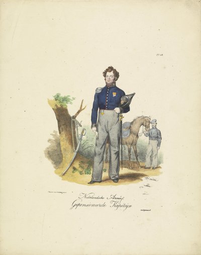 Emekli Kaptan, 1820-1825 Nederlandsche Armée, Emekli Kapiteyn (nesne üzerindeki başlık) Hollanda Krallığı