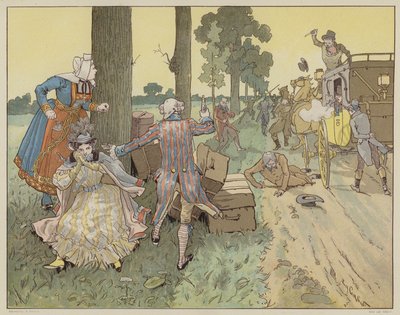 Quatrelles tarafından yazılan La Dame de Gai-Fredon için illüstrasyon by Jean Baptiste Marie (after) Pierre