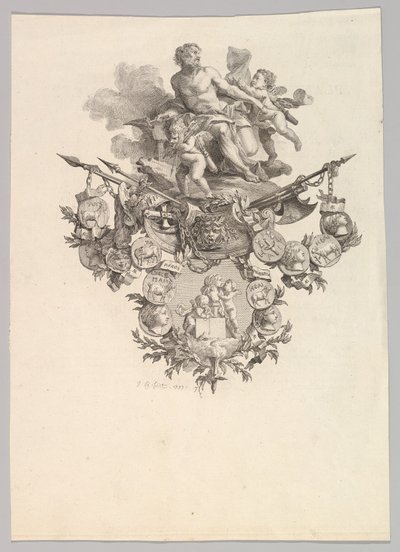 Hephaestus ve Putti, 1779 ile Vinyet. by Jean Baptiste Marie Huet