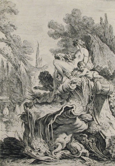 Kabuk Üzerine Oturan Naiadlı Çeşme by Jean Baptiste Marie Pierre