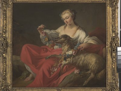 Favori Kuzu (Le Mouton Favori) (tuval üzerine yağlıboya) by Jean Baptiste Marie Pierre