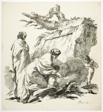 Mısır'a Uçuş by Jean Baptiste Marie Pierre
