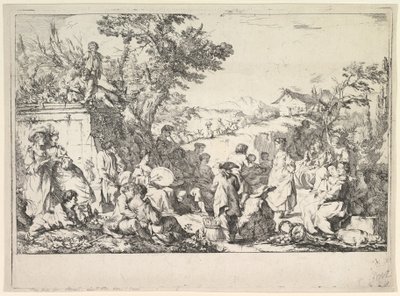 Roma kırsalındaki Köy Festivali Köy festivali, ca. 1735-40. by Jean Baptiste Marie Pierre